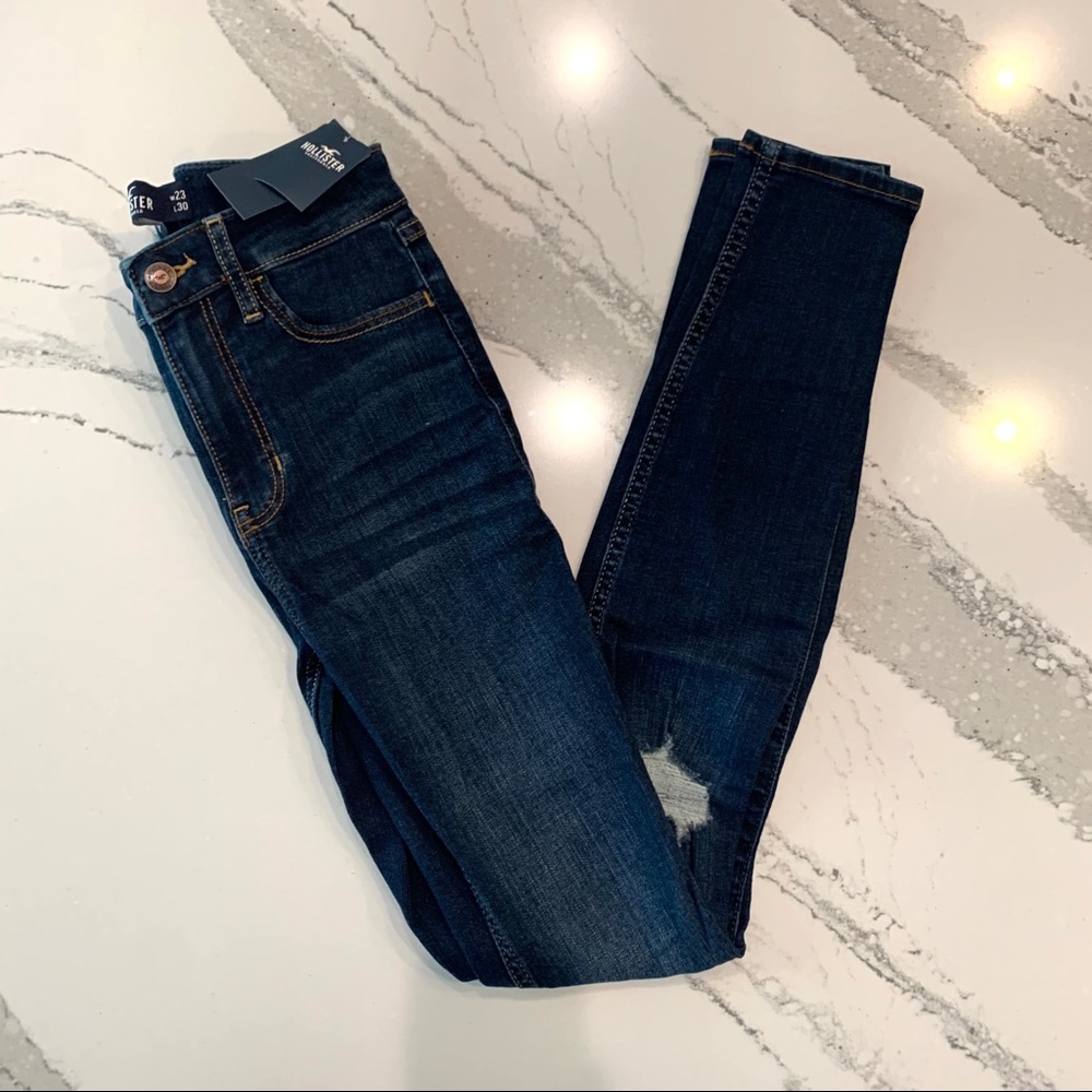 Hollister Dark Wash High Rise Super Skinny Jeans